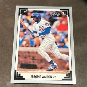 Baseball Trading Card with Blue and White Uniform